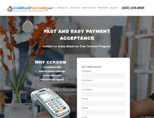 Tablet Screenshot of creditcardprocessing.com